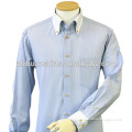 White Collar And Cuff Stripe Dress Men Shirts